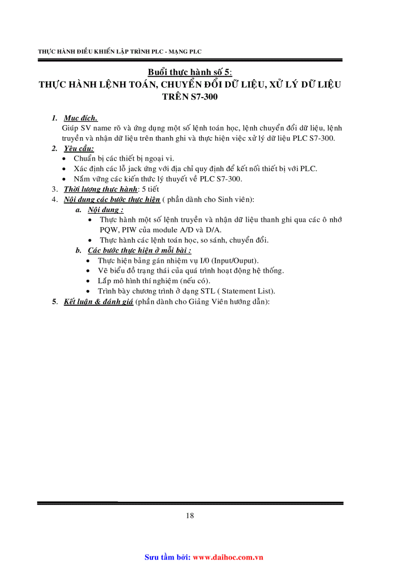 image for page Thực hành điều khiển lập trỉnh plc