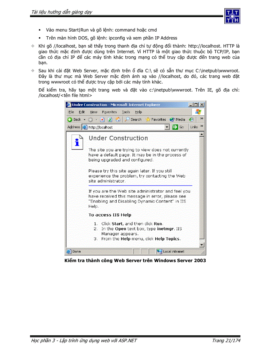 image for page Tài liệu hướng dẫn lập trình web asp net