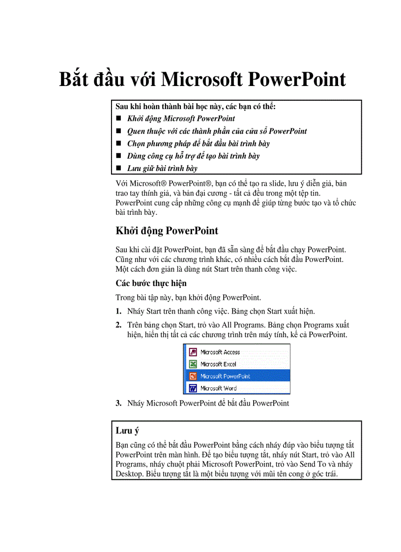 image for page Tạo bài trình bày với powerpoint