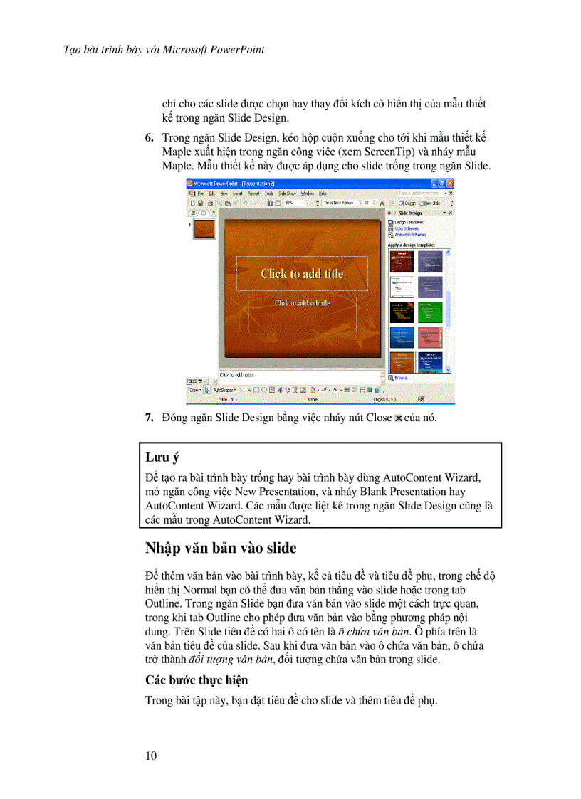 image for page Tạo bài trình bày với powerpoint
