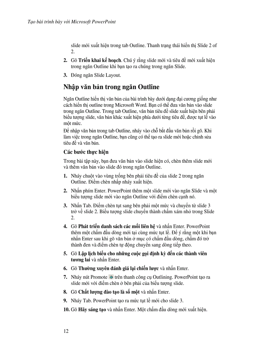 image for page Tạo bài trình bày với powerpoint