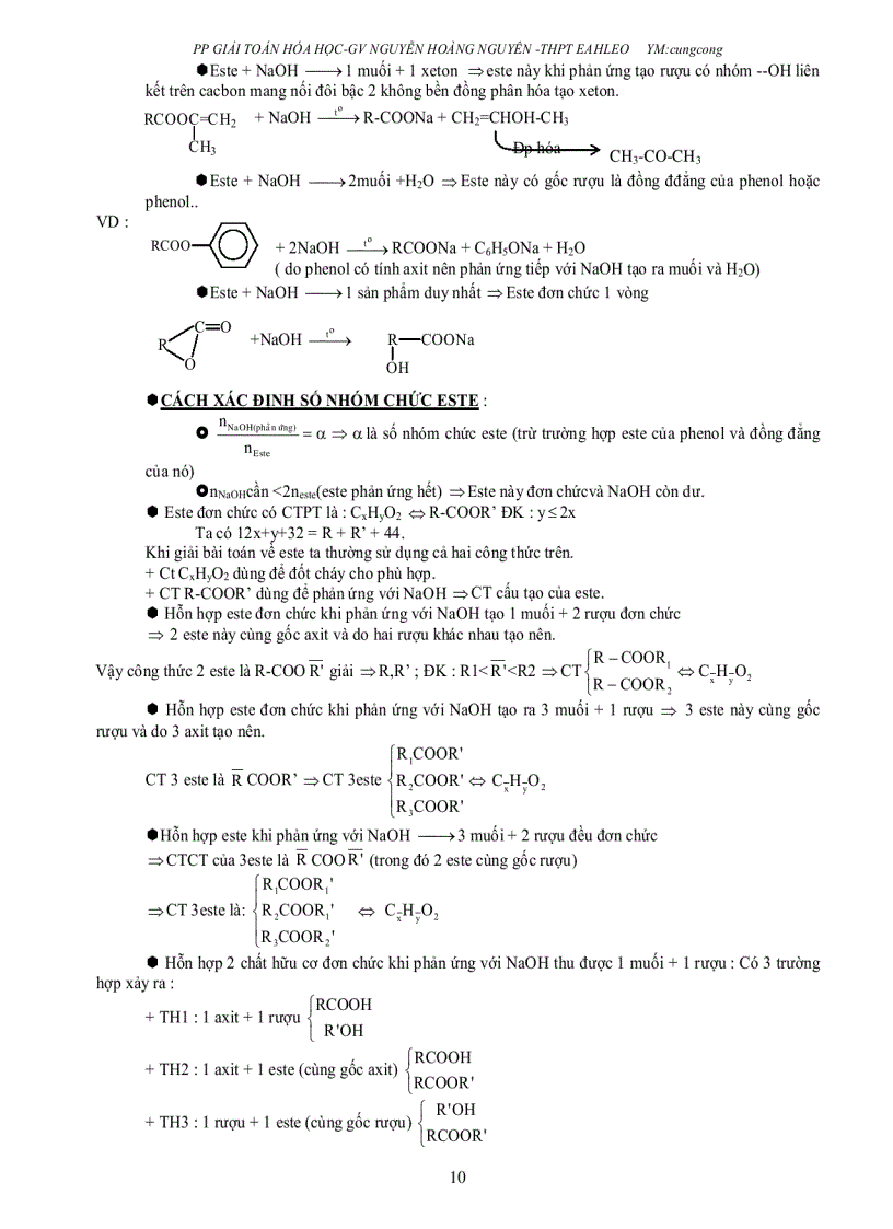 image for page Phương pháp giải toán hóa hữu cơ và vô cơ một số lưu ý về hợp chất hữu cơ