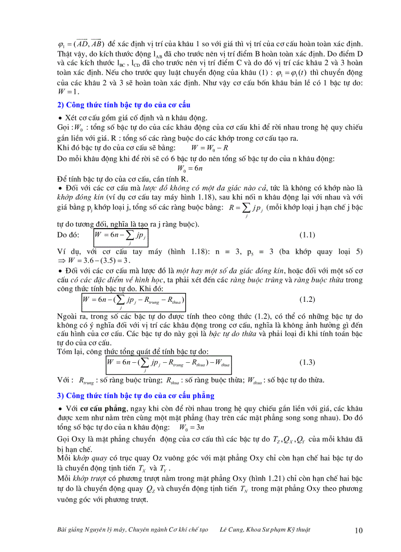 image for page Bài giảng nguyên lý máy