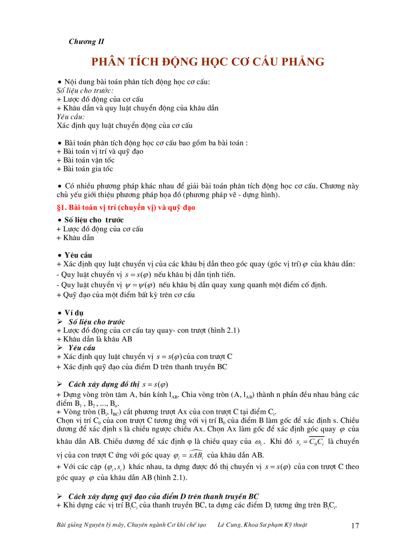 image for page Bài giảng nguyên lý máy