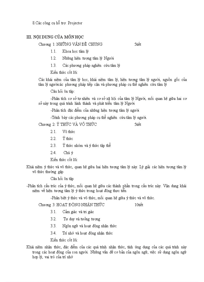 image for page Đề cương hướng dẫn học tập môn học tâm lý học