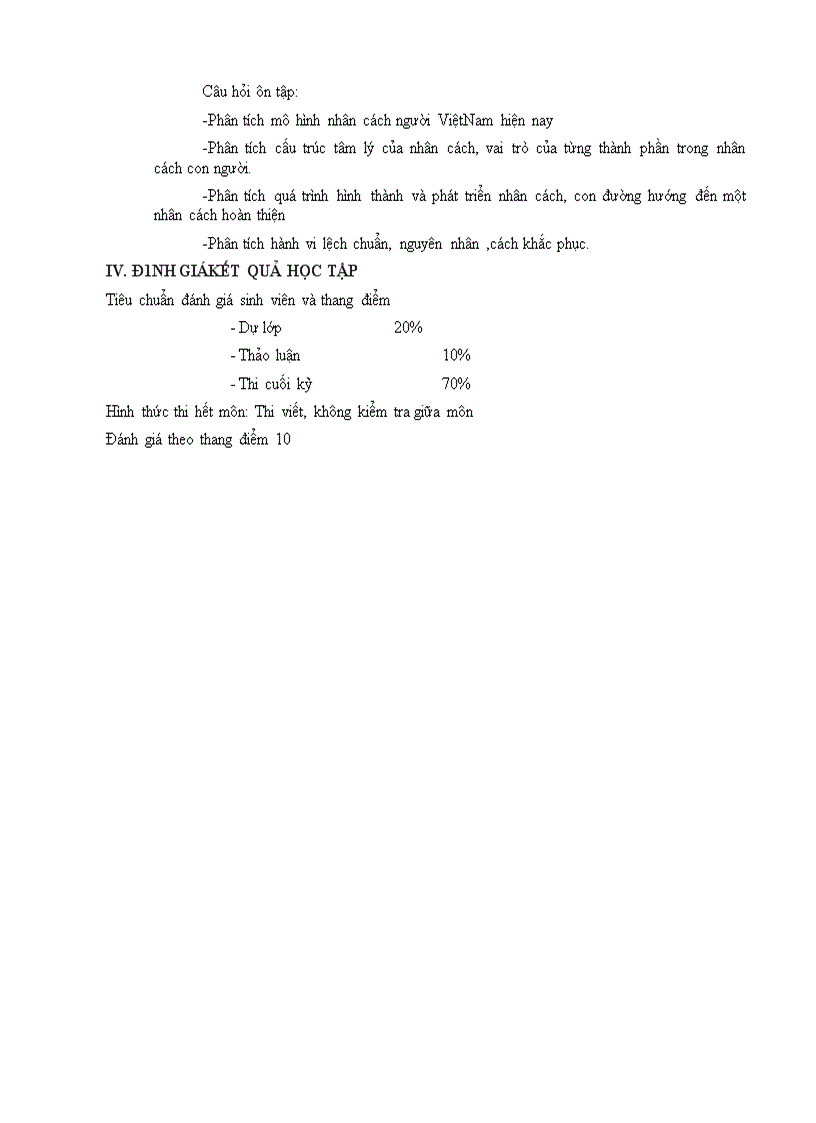 image for page Đề cương hướng dẫn học tập môn học tâm lý học