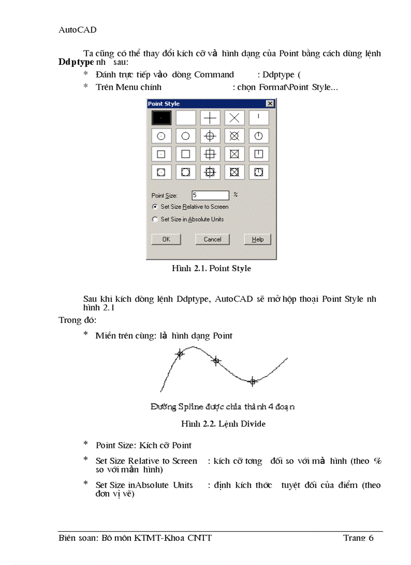 image for page Đề cương autocad 2000 đhspkthy