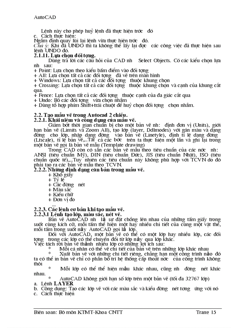 image for page Đề cương autocad 2000 đhspkthy