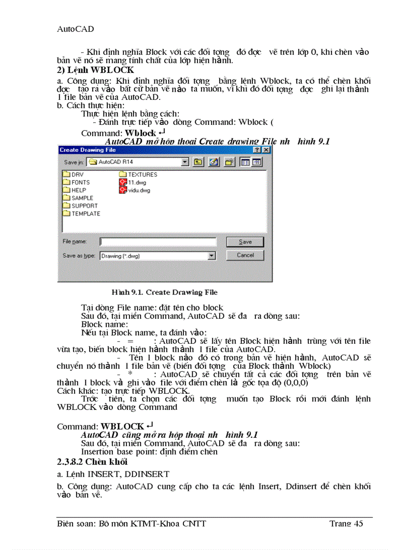 image for page Đề cương autocad 2000 đhspkthy