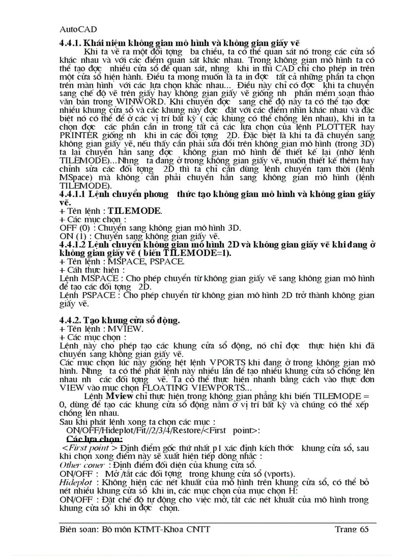 image for page Đề cương autocad 2000 đhspkthy