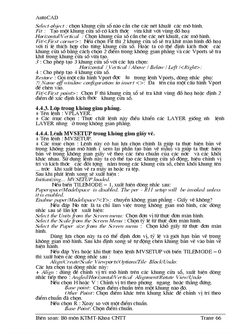 image for page Đề cương autocad 2000 đhspkthy