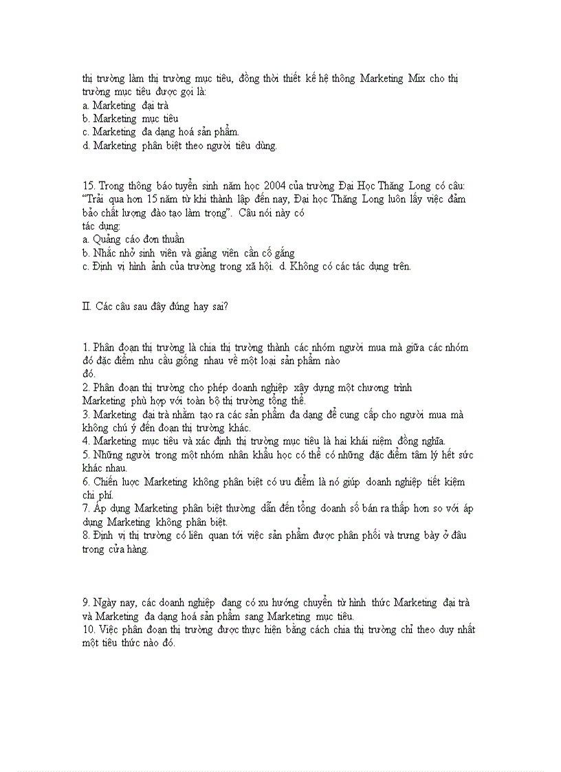 image for page Câu hỏi ôn tập marketing