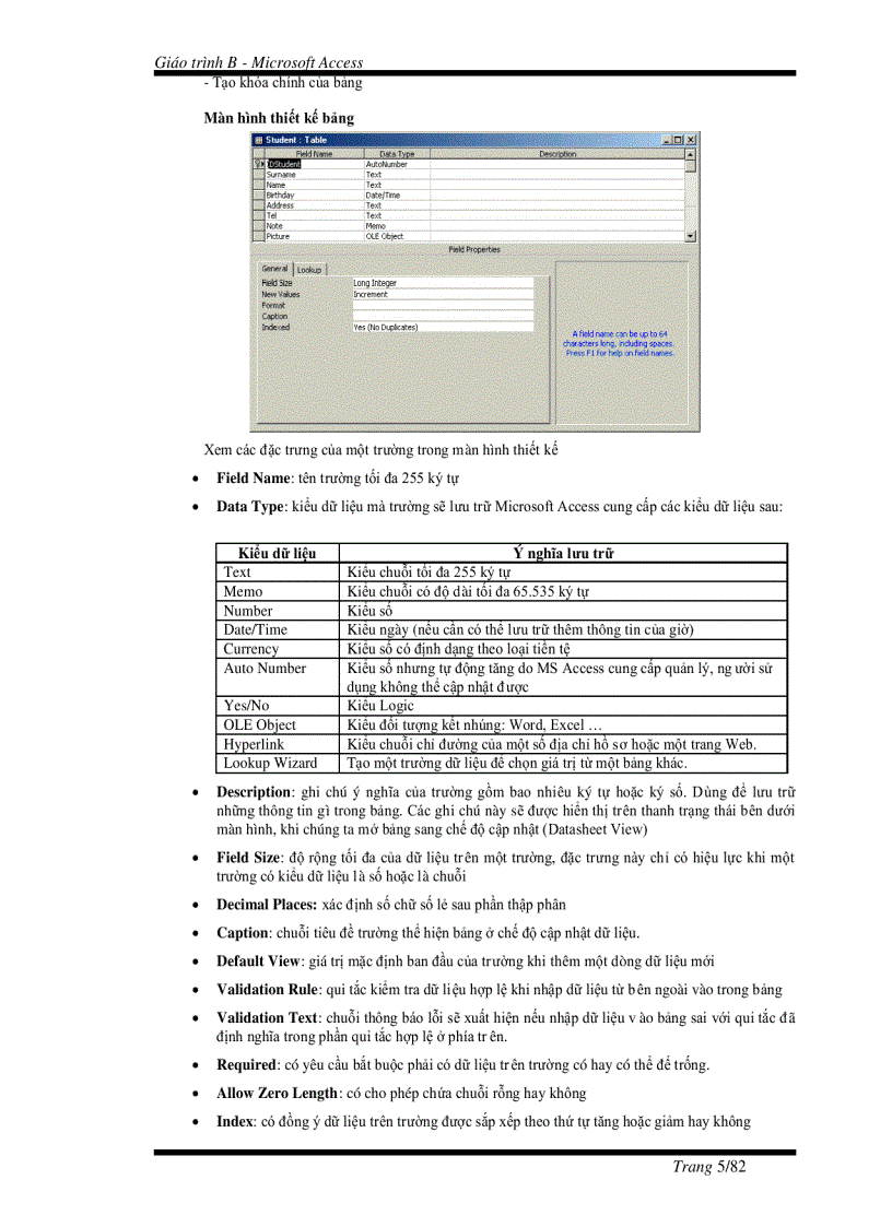 image for page Tài liệu hướng dẫn tự học toàn bộ chương trinh Microsoft Access