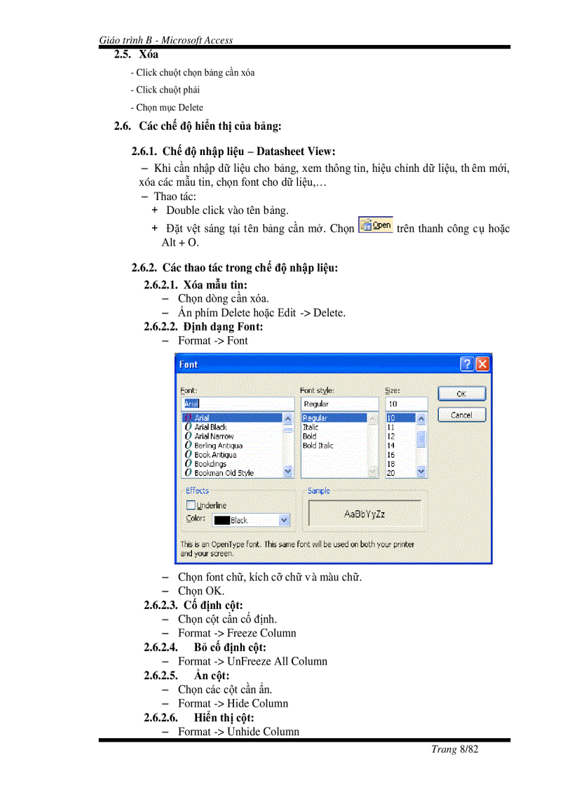 image for page Tài liệu hướng dẫn tự học toàn bộ chương trinh Microsoft Access