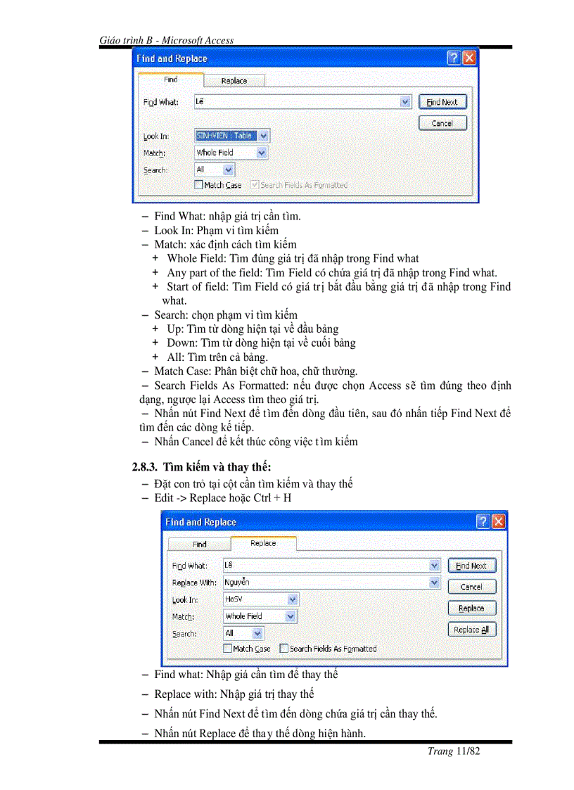 image for page Tài liệu hướng dẫn tự học toàn bộ chương trinh Microsoft Access