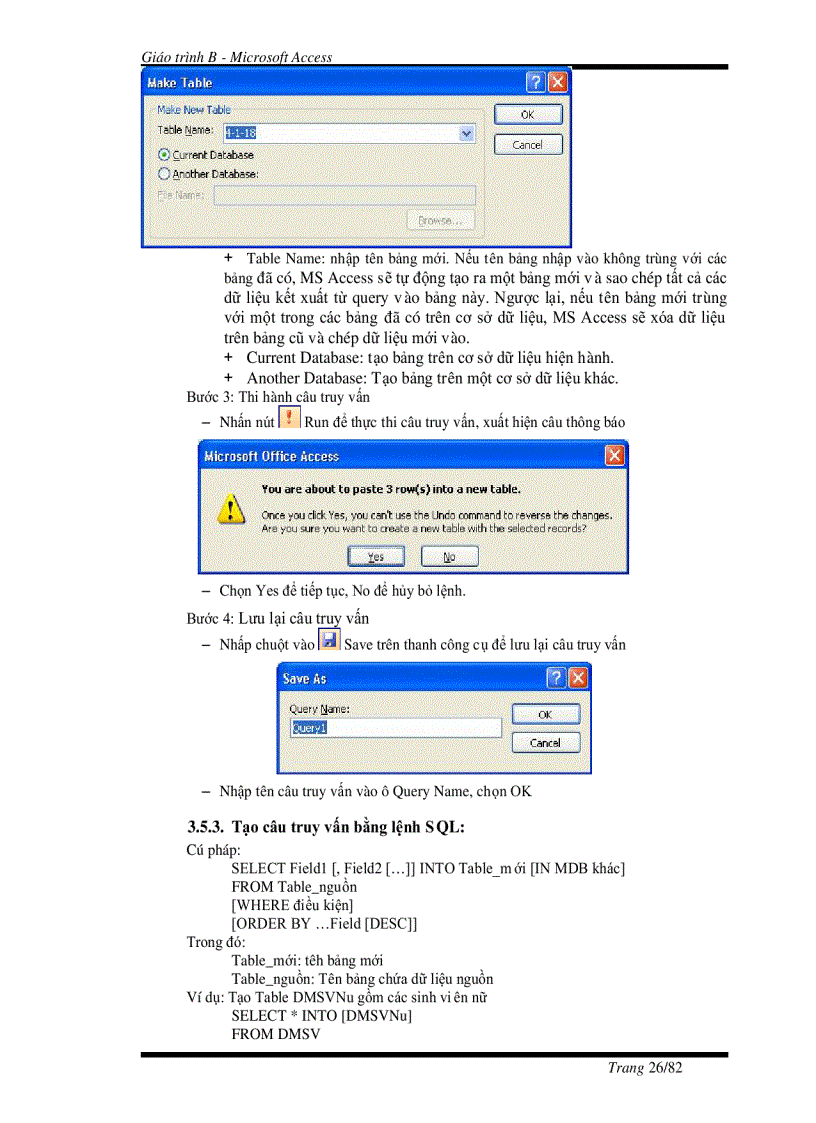 image for page Tài liệu hướng dẫn tự học toàn bộ chương trinh Microsoft Access