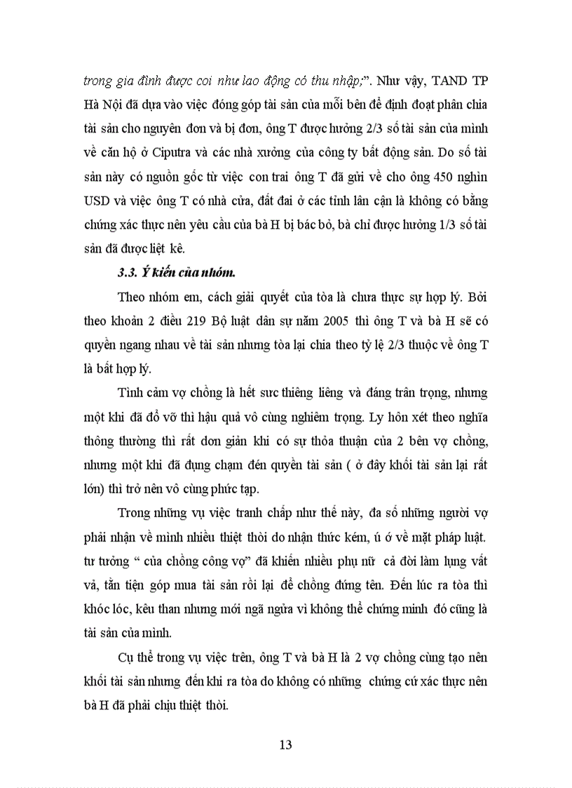 image for page Phân tích tìm hiểu ba vụ việc tranh chấp về việc phân chia tài sản chung hợp nhất của vợ chồng khi ly hôn