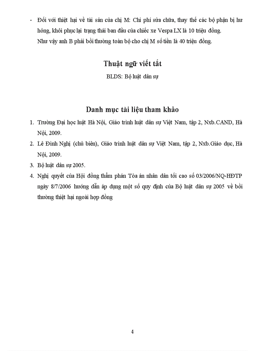 image for page Xây dựng một tình huống thuộc trách nhiệm bồi thường thiệt hại do nguồn nguy hiểm cao độ gây ra tình huống 1