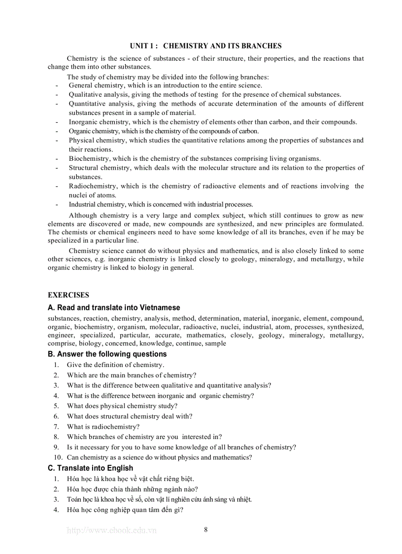 image for page Tiếng anh chuyên ngành công nghệ hóa học công nghệ thực phẩm và công nghệ sinh học