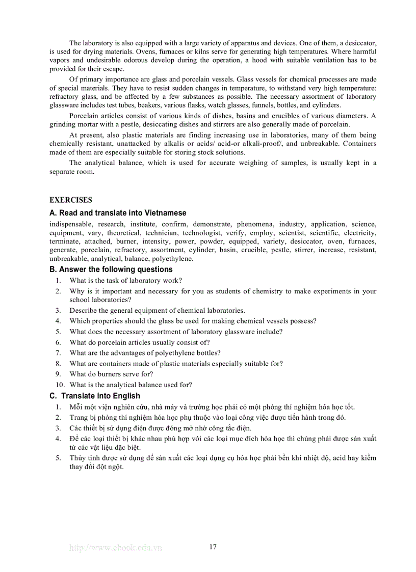 image for page Tiếng anh chuyên ngành công nghệ hóa học công nghệ thực phẩm và công nghệ sinh học