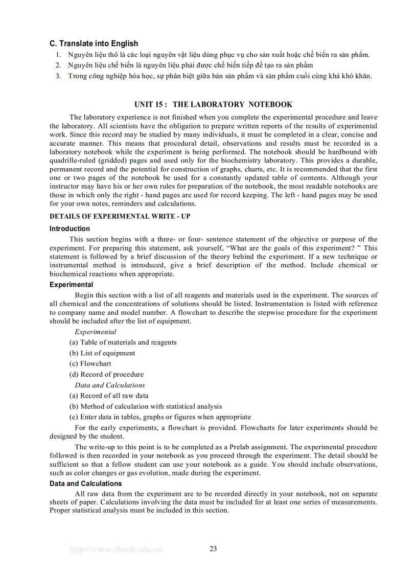 image for page Tiếng anh chuyên ngành công nghệ hóa học công nghệ thực phẩm và công nghệ sinh học