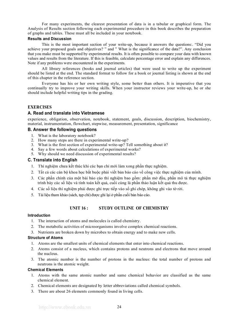 image for page Tiếng anh chuyên ngành công nghệ hóa học công nghệ thực phẩm và công nghệ sinh học