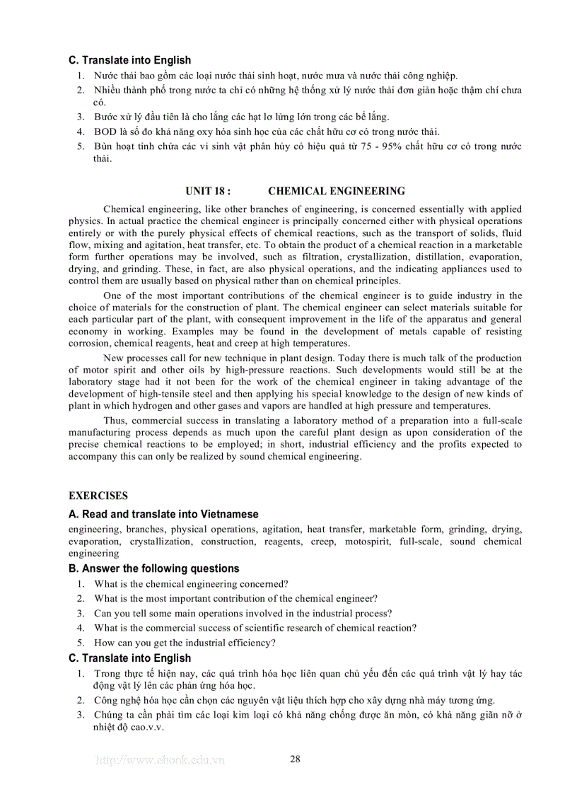 image for page Tiếng anh chuyên ngành công nghệ hóa học công nghệ thực phẩm và công nghệ sinh học