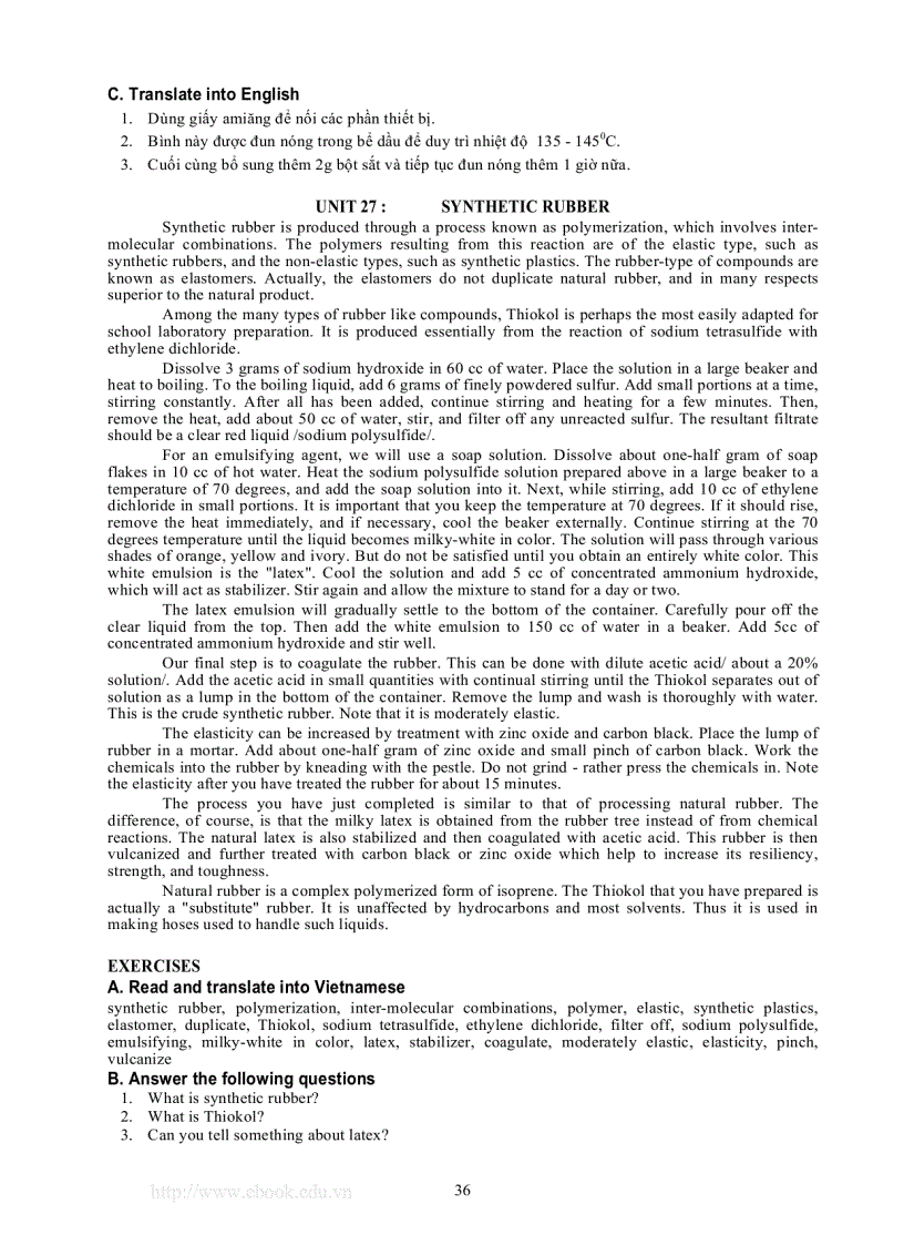 image for page Tiếng anh chuyên ngành công nghệ hóa học công nghệ thực phẩm và công nghệ sinh học