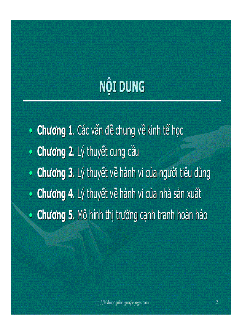 image for page Bài giảng kinh tế vi mô Lê Khương Ninh