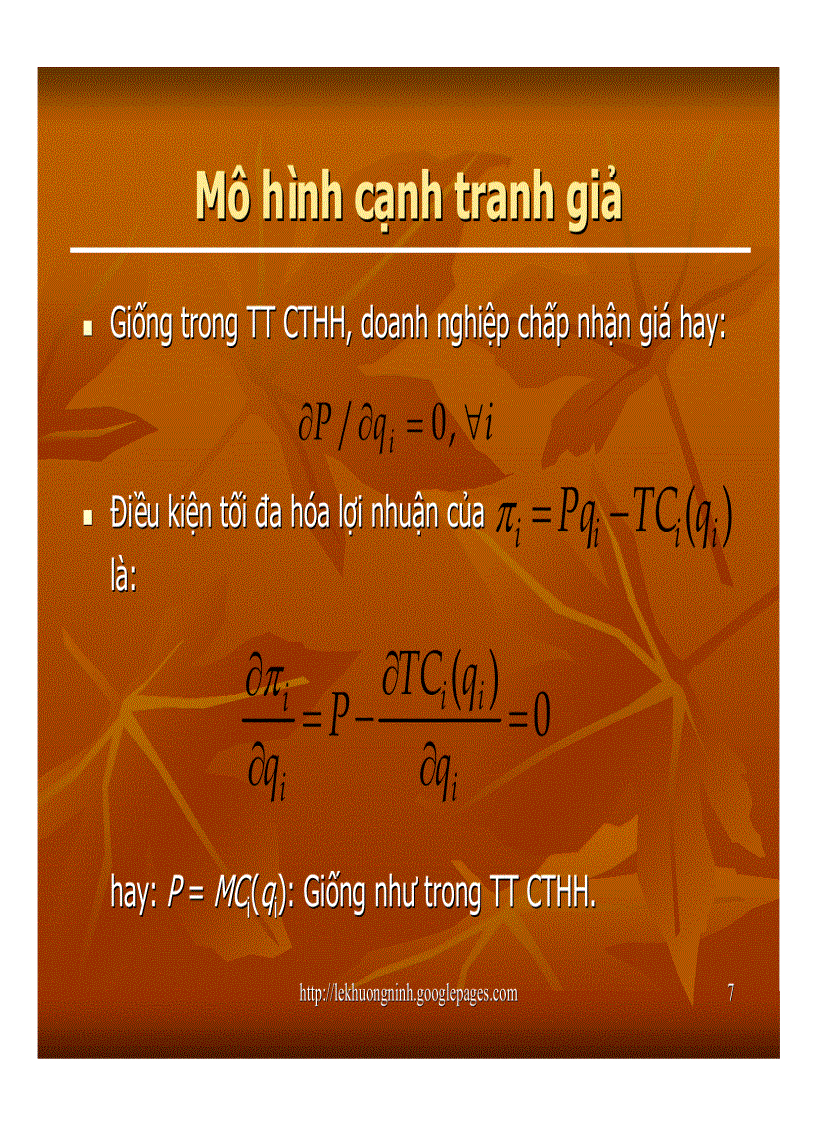 image for page Bài giảng kinh tế vi mô Lê Khương Ninh 1