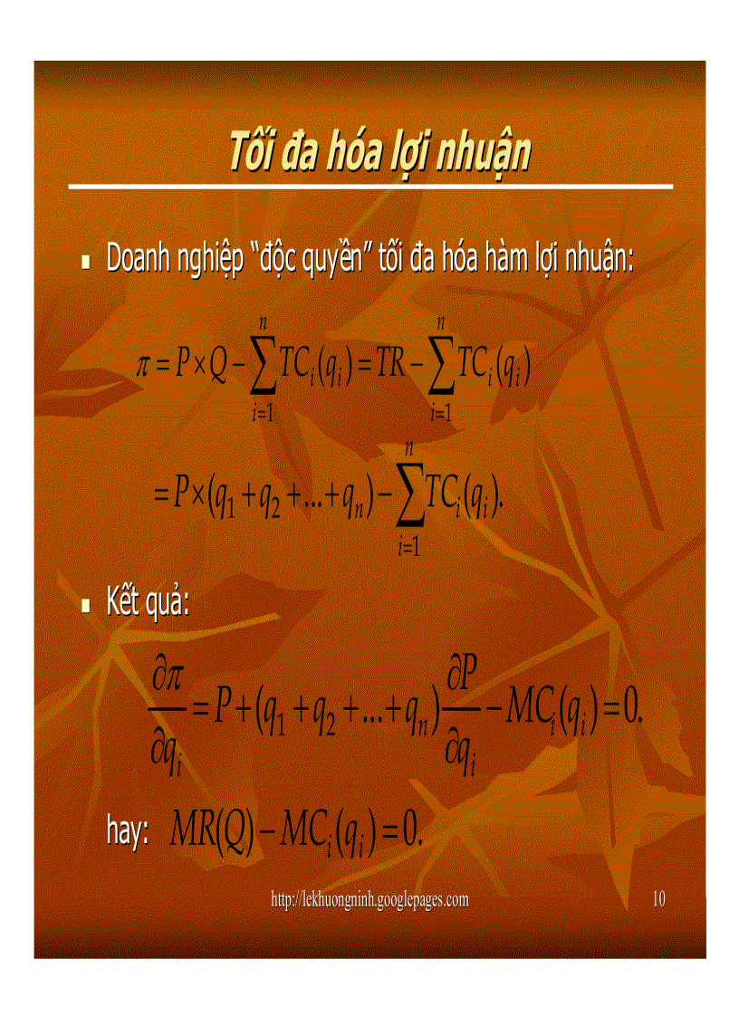 image for page Bài giảng kinh tế vi mô Lê Khương Ninh 1