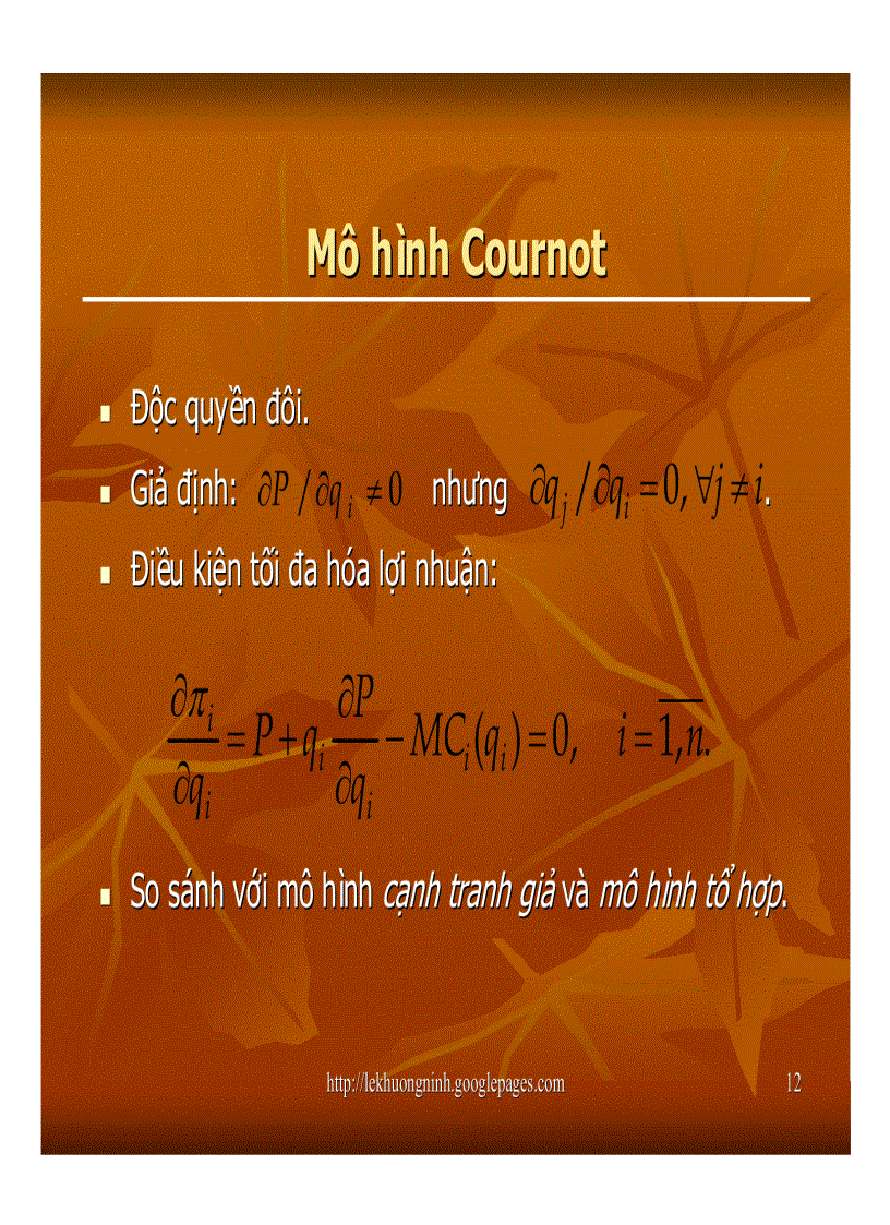 image for page Bài giảng kinh tế vi mô Lê Khương Ninh 1