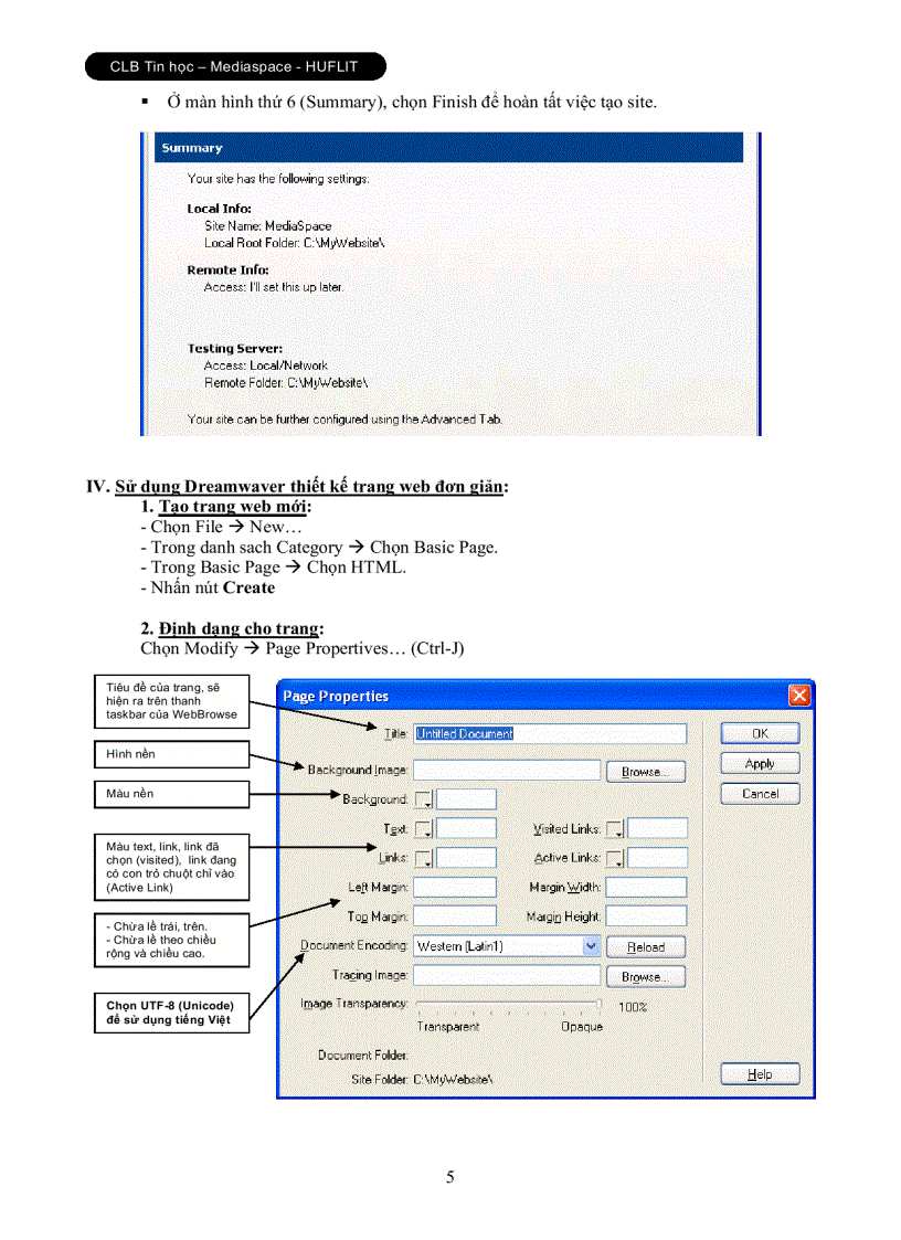 image for page Sử dụng macromedia dreamweaver mx
