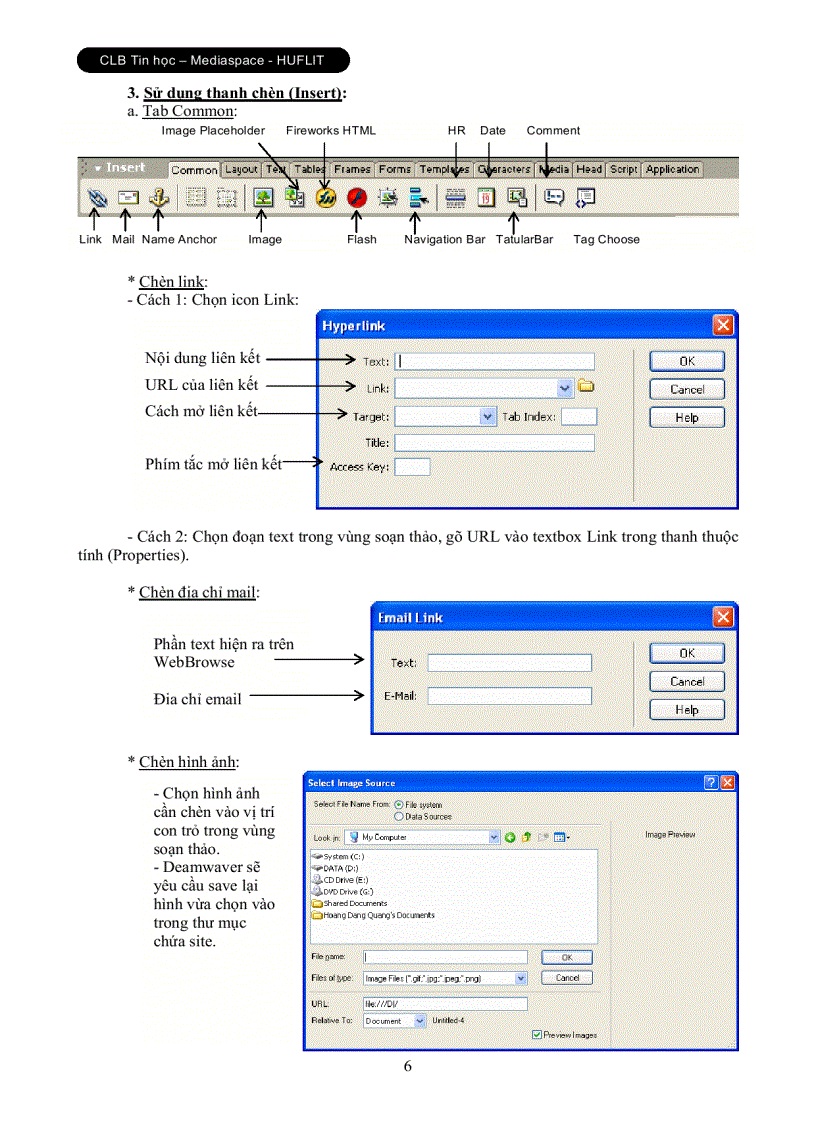 image for page Sử dụng macromedia dreamweaver mx