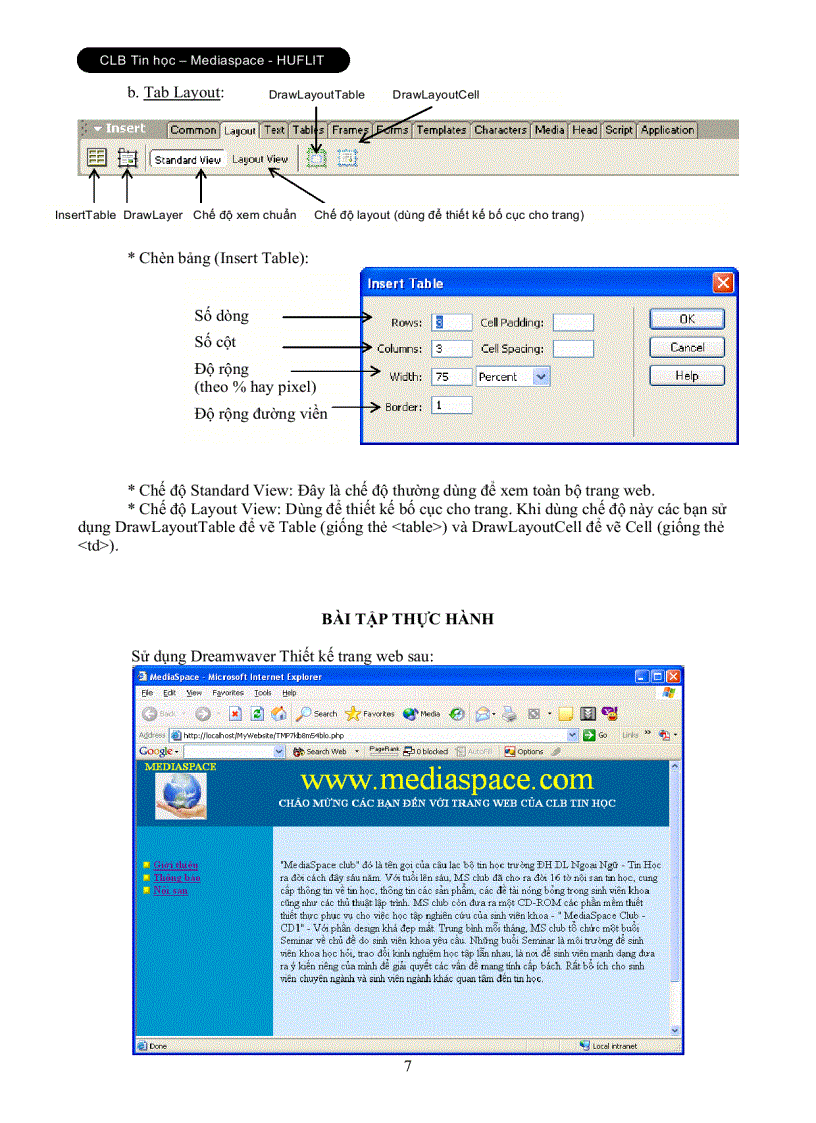 image for page Sử dụng macromedia dreamweaver mx