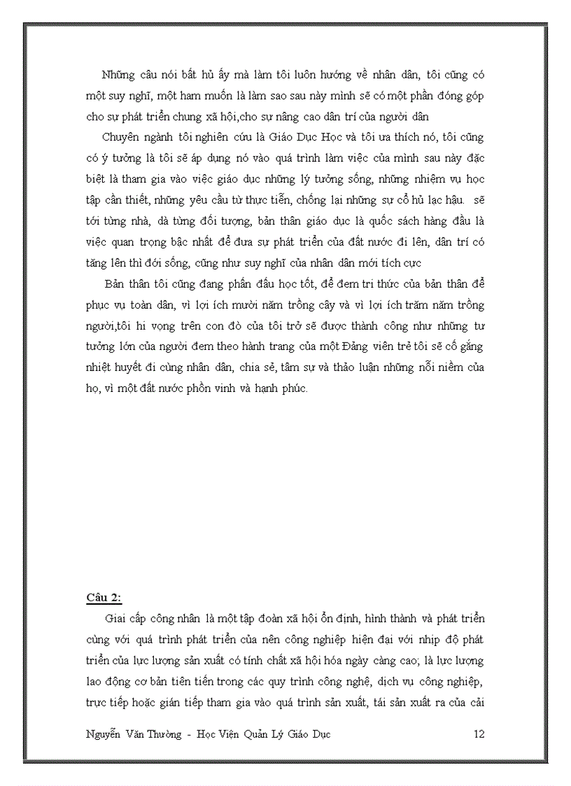 image for page Bài thu hoạch lớp bồi dưỡng kết nạp đảng