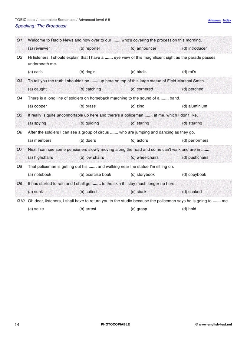 image for page 100 TOEIC Preparation Tests