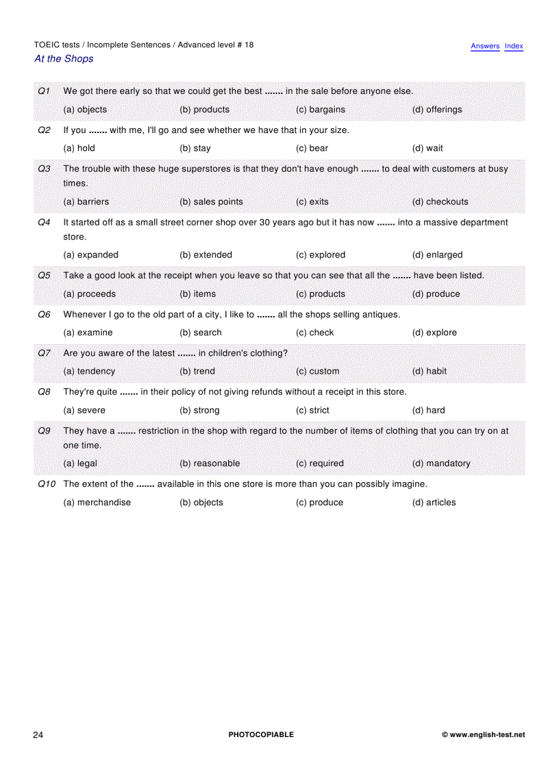 image for page 100 TOEIC Preparation Tests
