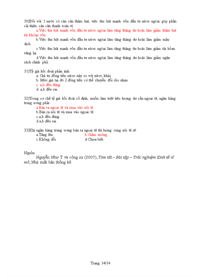 image for page Trắc nghiệm kinh tế vĩ mô