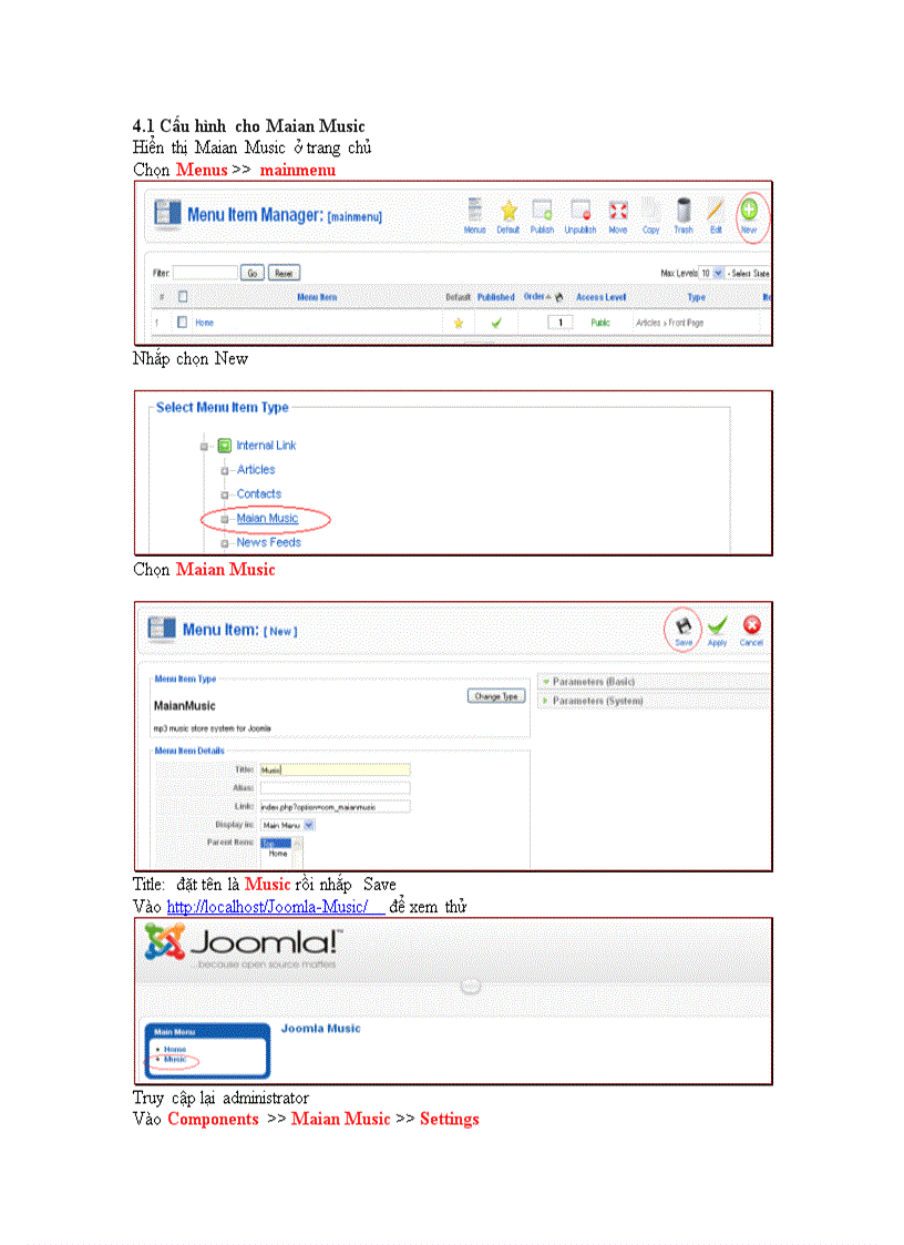 image for page Lab Site Nhạc Với Joomla