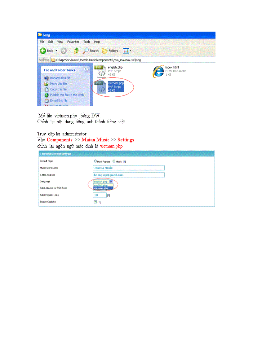 image for page Lab Site Nhạc Với Joomla