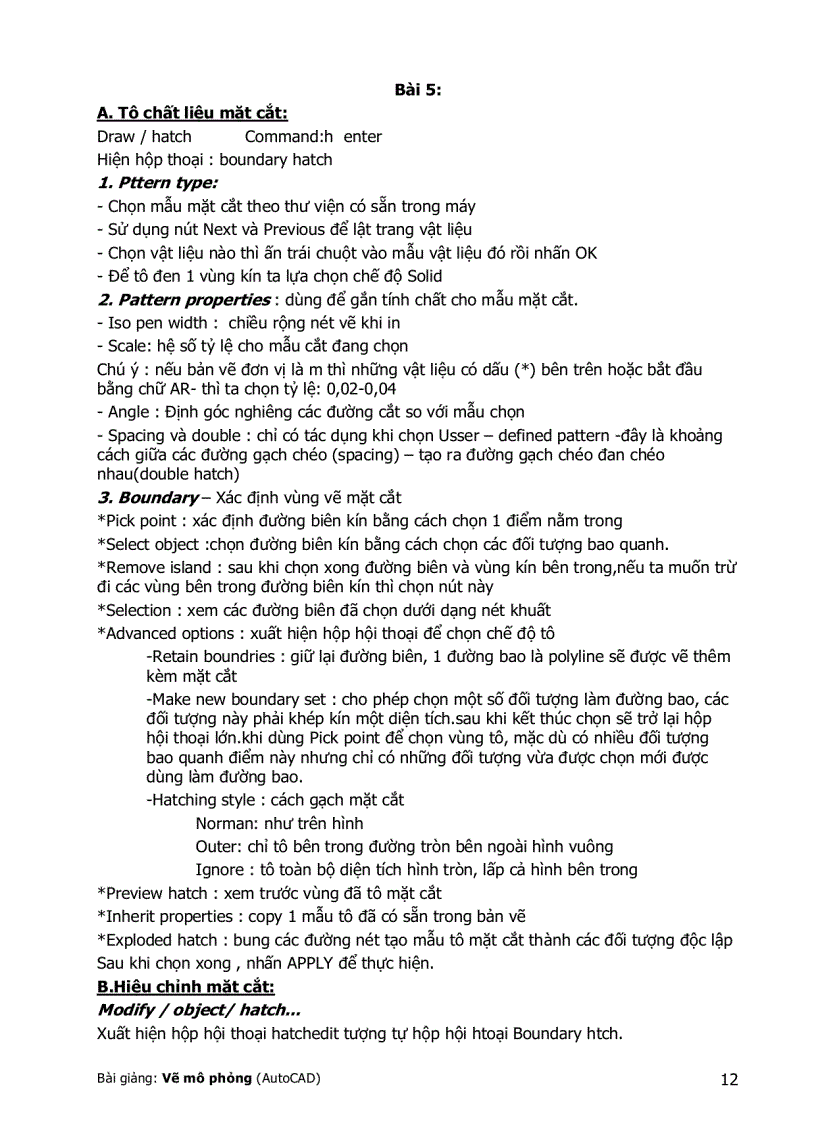 image for page Tóm tăt Bài Giảng Autocad