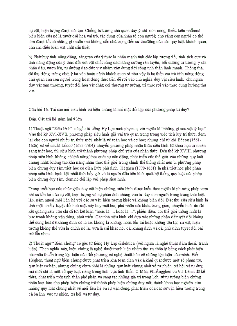 image for page Sưu tầm Các câu hỏi tự luận môn triết học mác lên nin 3 chương