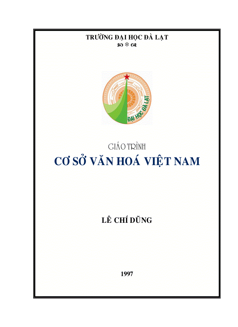Giáo trình Cơ sở văn hóa Việt Nam