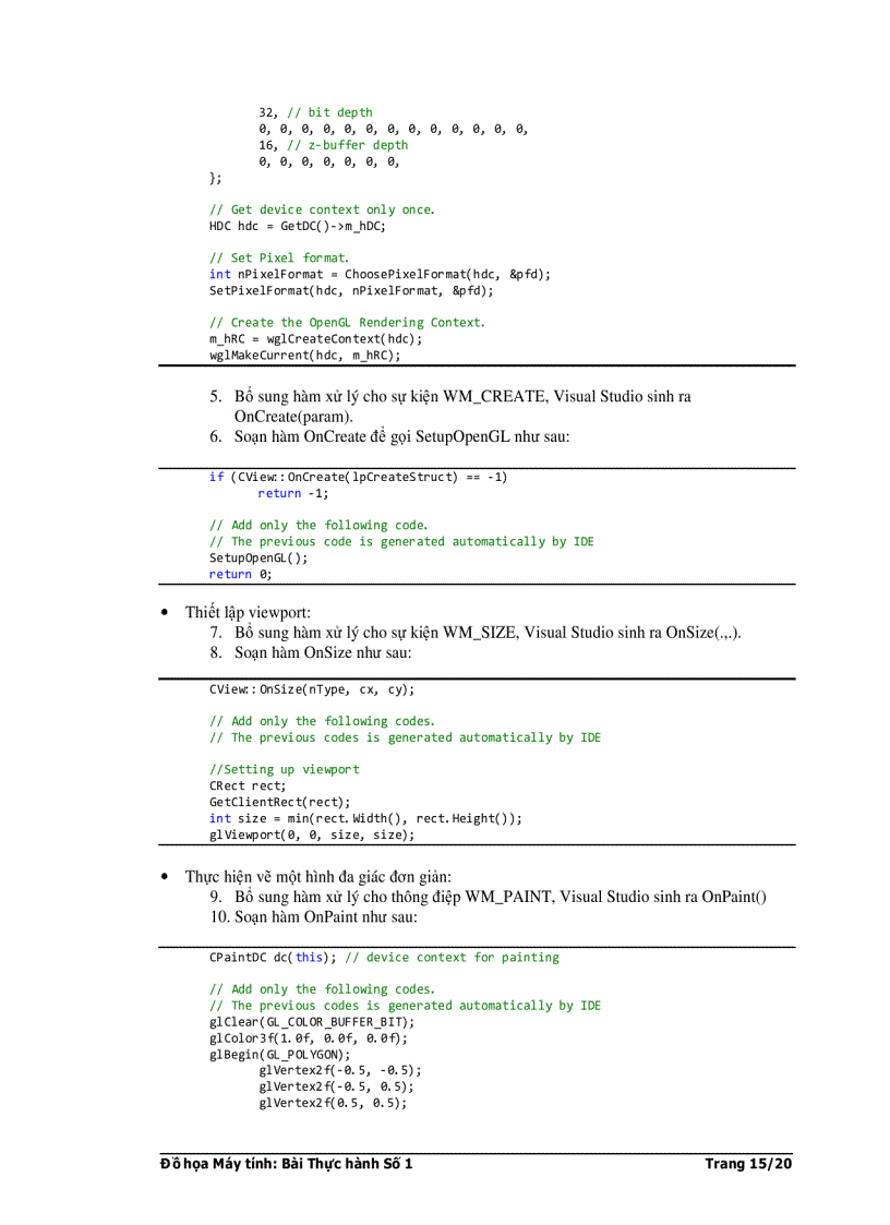 image for page Tutorial hướng dẫn cách tích hợp OpenGL vào trong một ứng dụng MFC