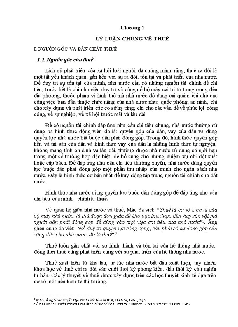 image for page Tài liệu bồi dưỡng cho công chức mới Chuyên đề LÝ LUẬN CHUNG VỀ THUẾ