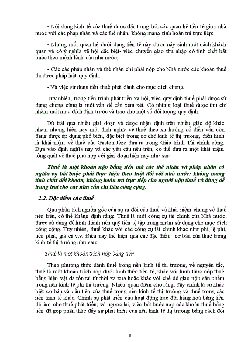 image for page Tài liệu bồi dưỡng cho công chức mới Chuyên đề LÝ LUẬN CHUNG VỀ THUẾ