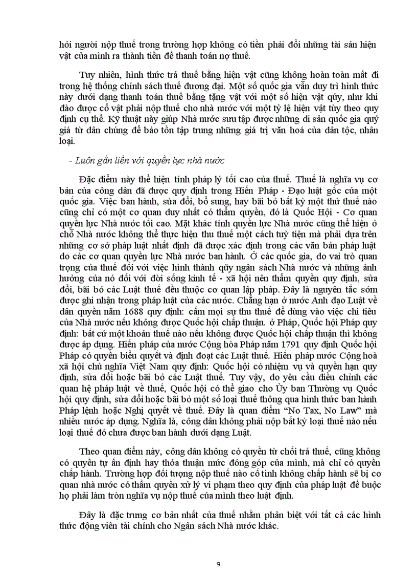 image for page Tài liệu bồi dưỡng cho công chức mới Chuyên đề LÝ LUẬN CHUNG VỀ THUẾ