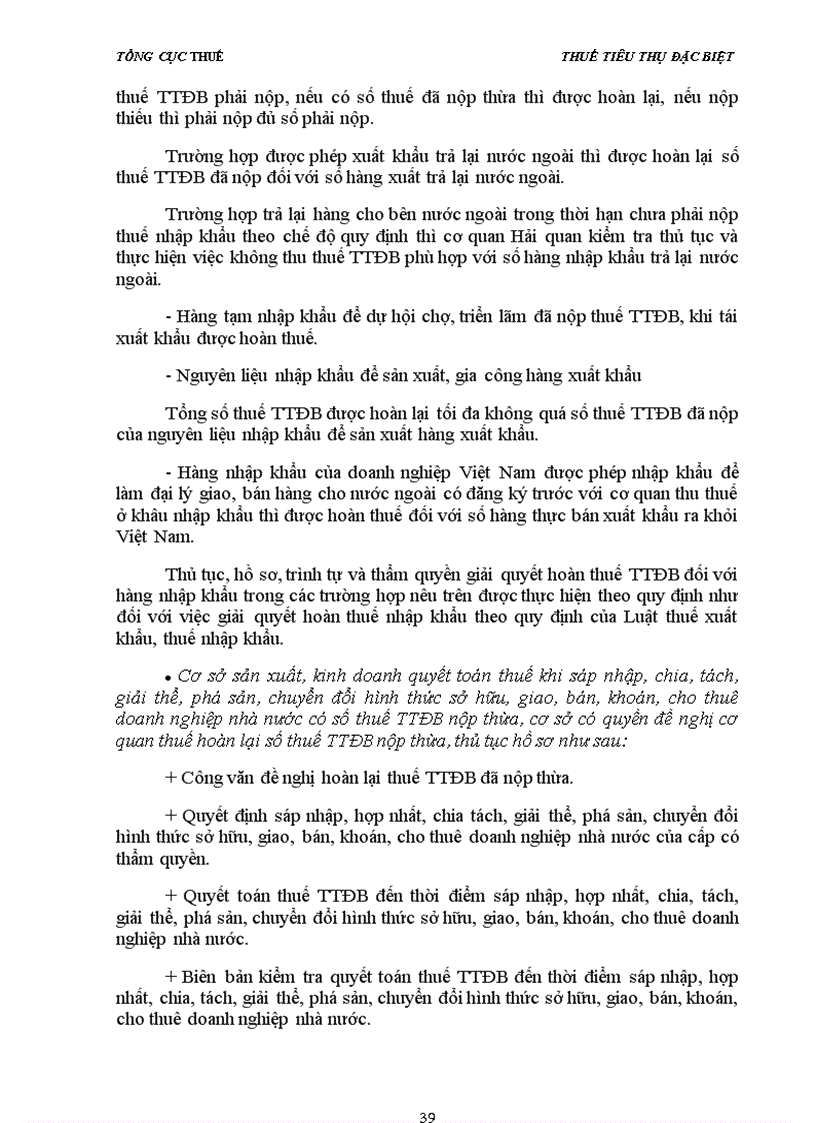 image for page Tài liệu bồi dưỡng cho công chức mới Chuyên đề THUẾ TIÊU THỤ ĐẶC BIỆT