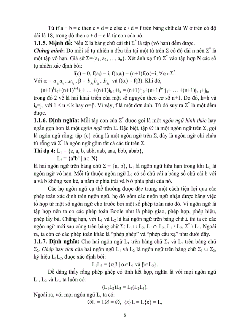 image for page Giáo trình Lý thuyết ngôn ngữ hình thức và Otômat